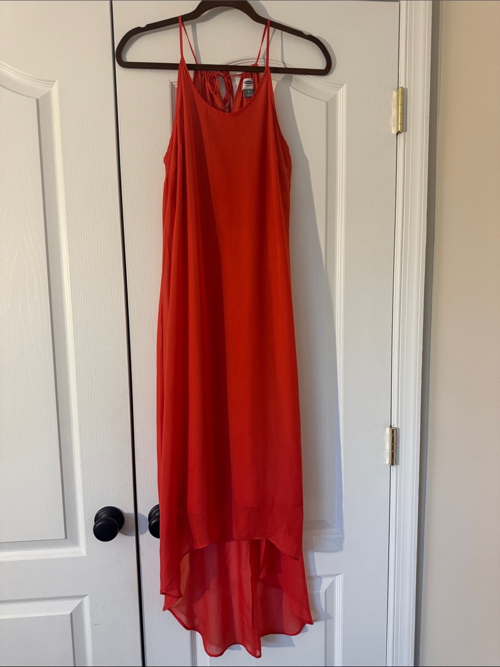 Old Navy Red High-Low Spaghetti Strap Slip Dress